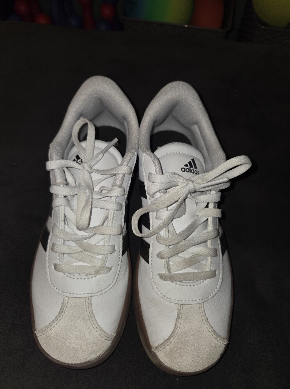 Adidas White and Black Boy’s Low-Profile Sneakers